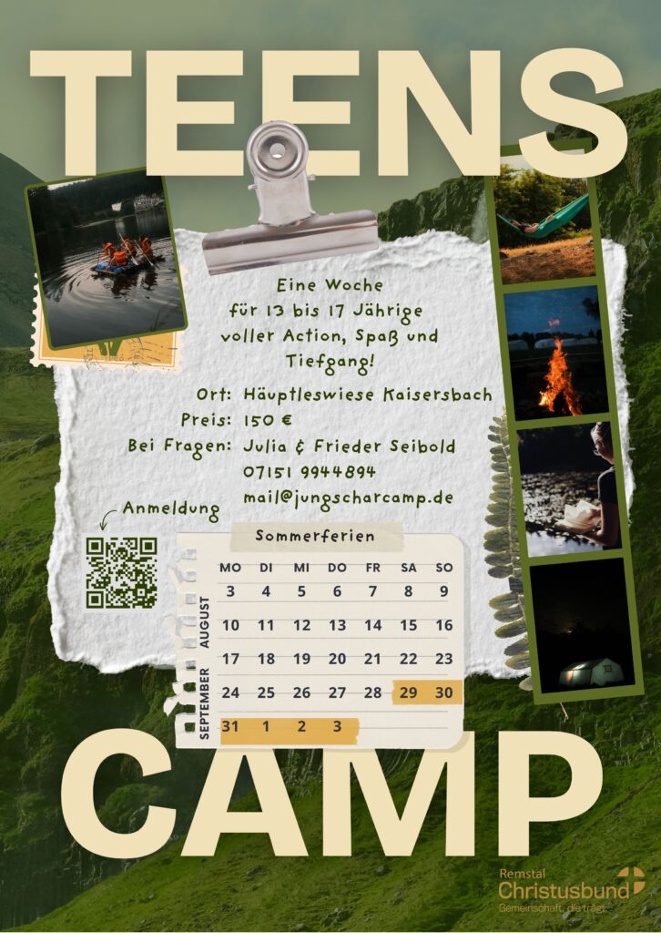 Zeltlager - Teenscamp 2026 Rommelshausen